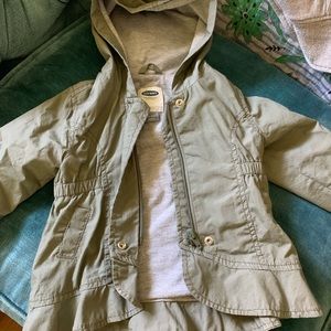 2/$15 Olive/army green hoodie jacket